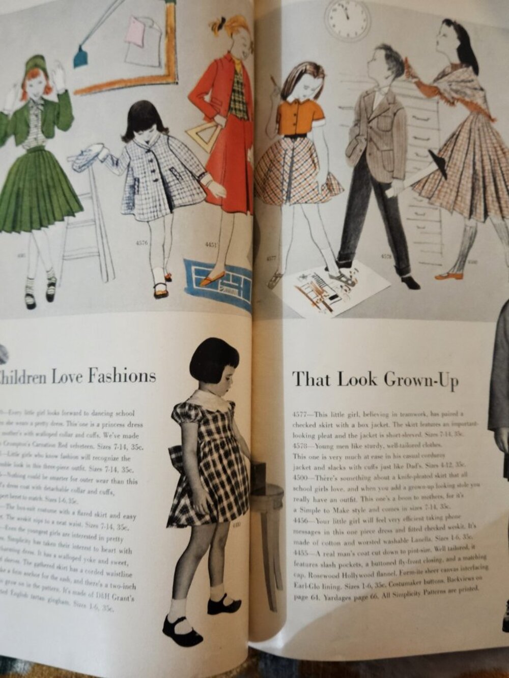 1954 SIMPLICITY PATTERN BOOK MAGAZINE ANTIQUE SEWING INSTRUCTIONS retro dress - Picture 2 of 7